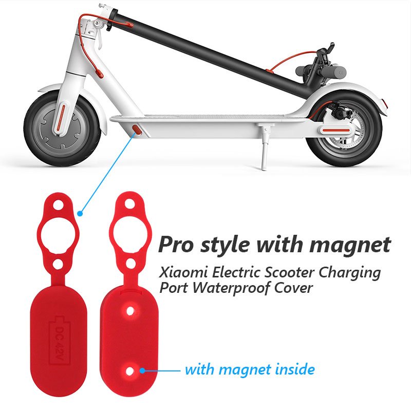 Silicone Charging Port Cover with Magnet for m365pro electric scooter accessories Charger port plug charging port cap