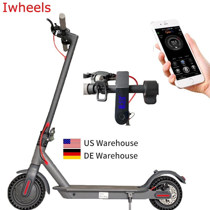 App Control Fastest Delivery USA UK EU Stock 350W High Power E Scooter Electric Adult Waterproof 30Km/h Powerful Battery