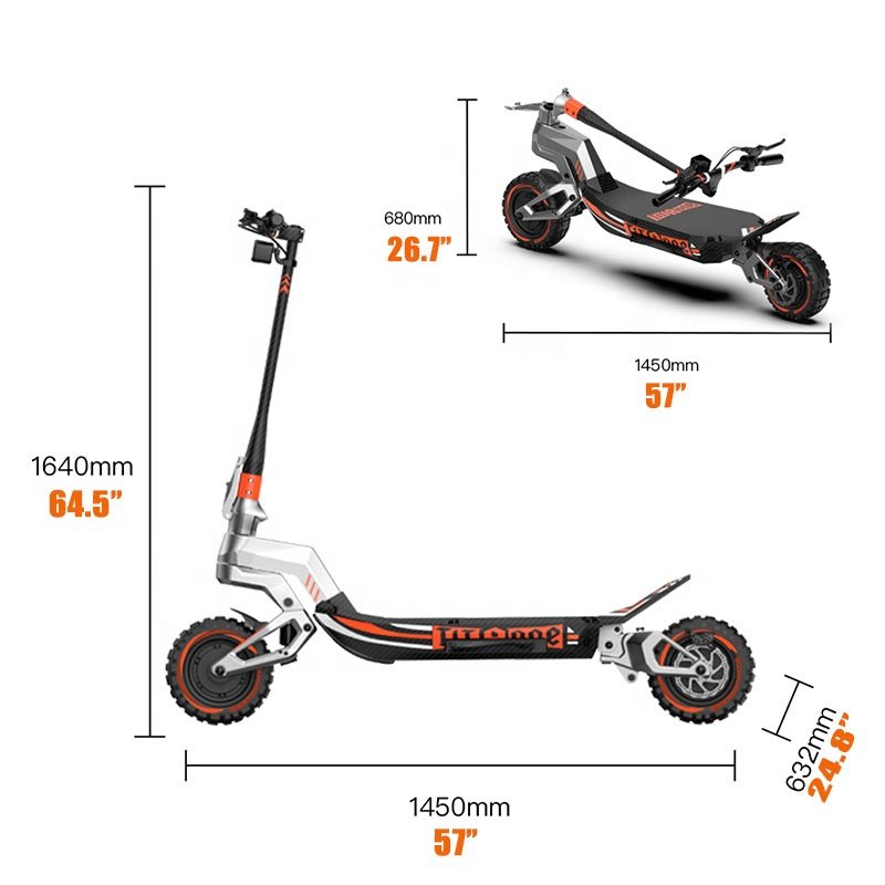 Titaone X Folding E Motocross Bike 115Km Long Mileage With 60V 30Ah 11Inch Fat Tire Ebike Electric Scooter Motorcycle For Adult