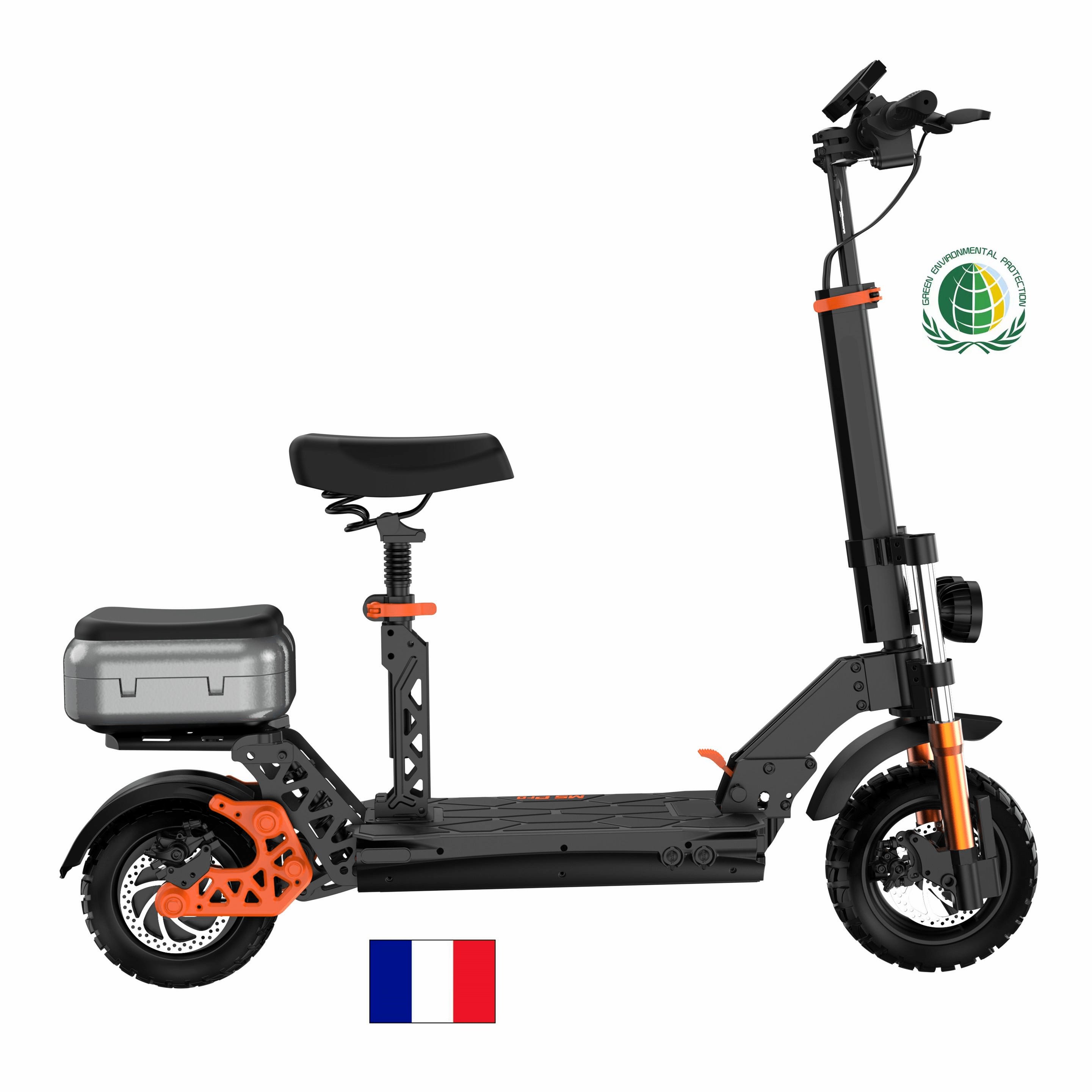 Hot Sale Fat Tire 1200W 11 Inch Seat Waterproof Two Wheels Electrics Scooters