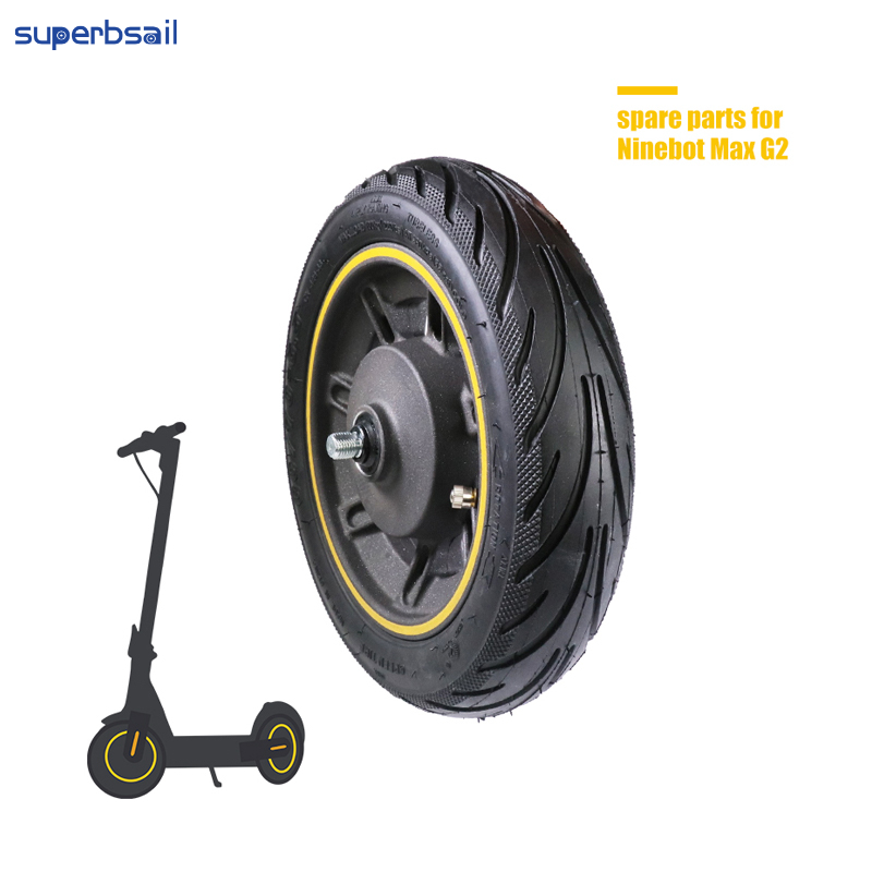 Superbsail 10inch Original 60/75-6.5 Front Wheel For Max G2 Kickscooter Wheel Hub With Vacuum Tire Assembly Replacement Parts