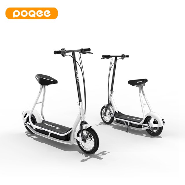12 inch 250W kick scooters with high speed electric scooter with seat with pedals kids handlebar electric scooter