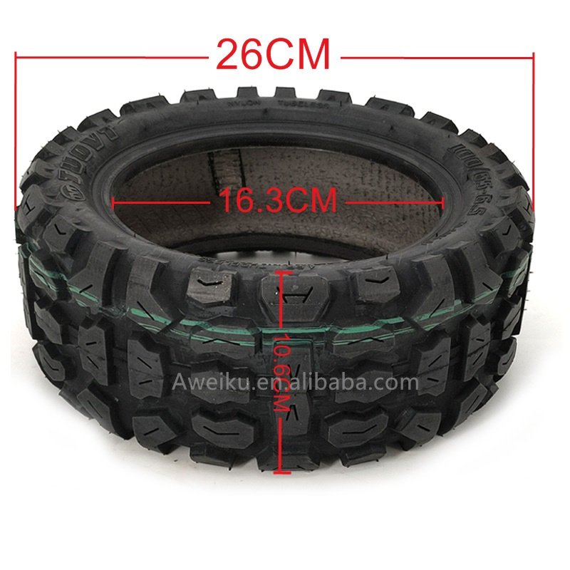 TOUVT 100/65-6.5 Tire Vacuum Tubeless Tyre for Electric Scooter Dualtron 11 Inch 90 / 65-6.5 Widened Wear-resisting Tire Parts