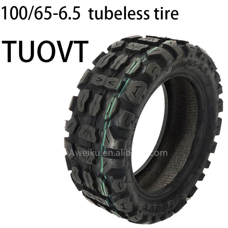 TOUVT 100/65-6.5 Tire Vacuum Tubeless Tyre for Electric Scooter Dualtron 11 Inch 90 / 65-6.5 Widened Wear-resisting Tire Parts