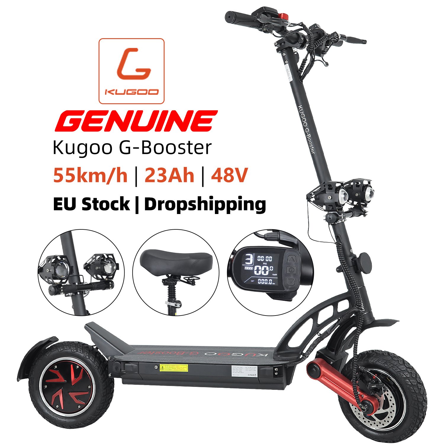 Original Kugoo g booster 10inch powerful electr scooters trotinette electrique powerful long range scooter electric adult