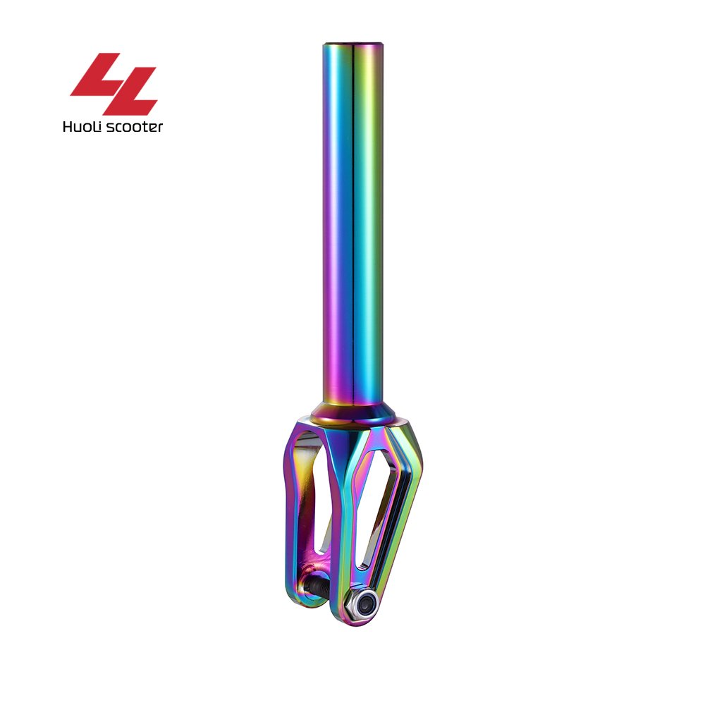 Huoli Industry High Quality Scooter Parts 28.5mm Colorful Professional Stunt Kick Scooter Accessories Front Fork