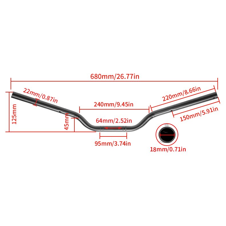 CNC Universal 7/8" 22mm handlebars motorcycles & scooters parts & accessories handle bar repuesto de moto