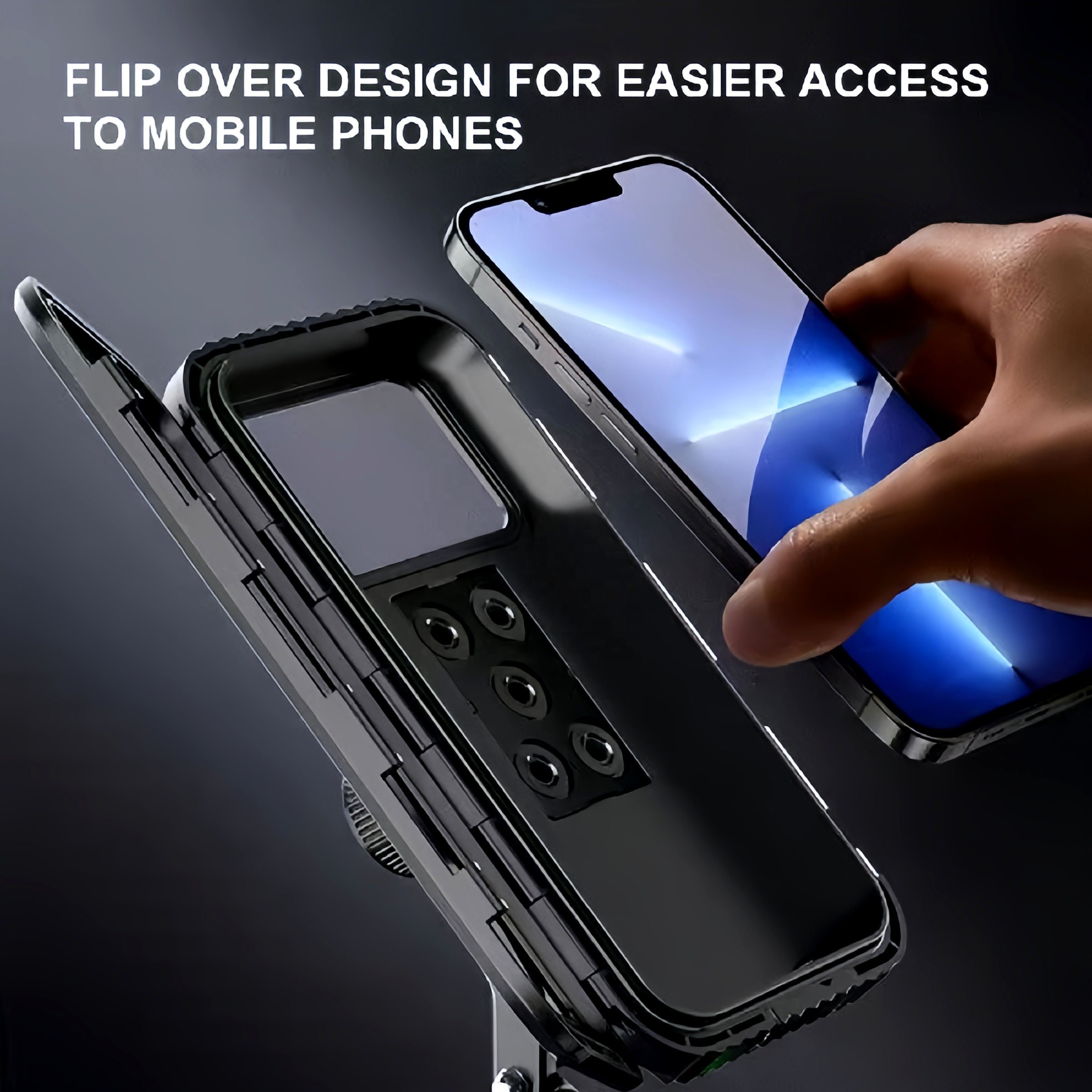 Electric Scooter Ebike Parts Waterproof Portable Phone Holder Accessories Holder 360 Degree Rotatable Phone Support