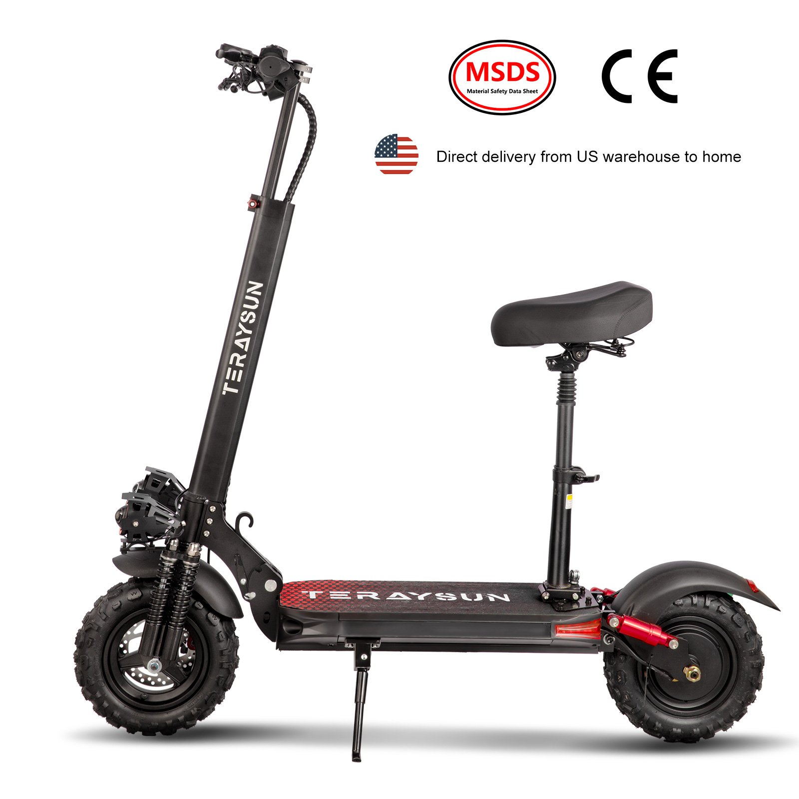 Foldable 1200W 11" off-road tires Electric Scooters e scooter mobility scooter Direct shipping from US warehouse
