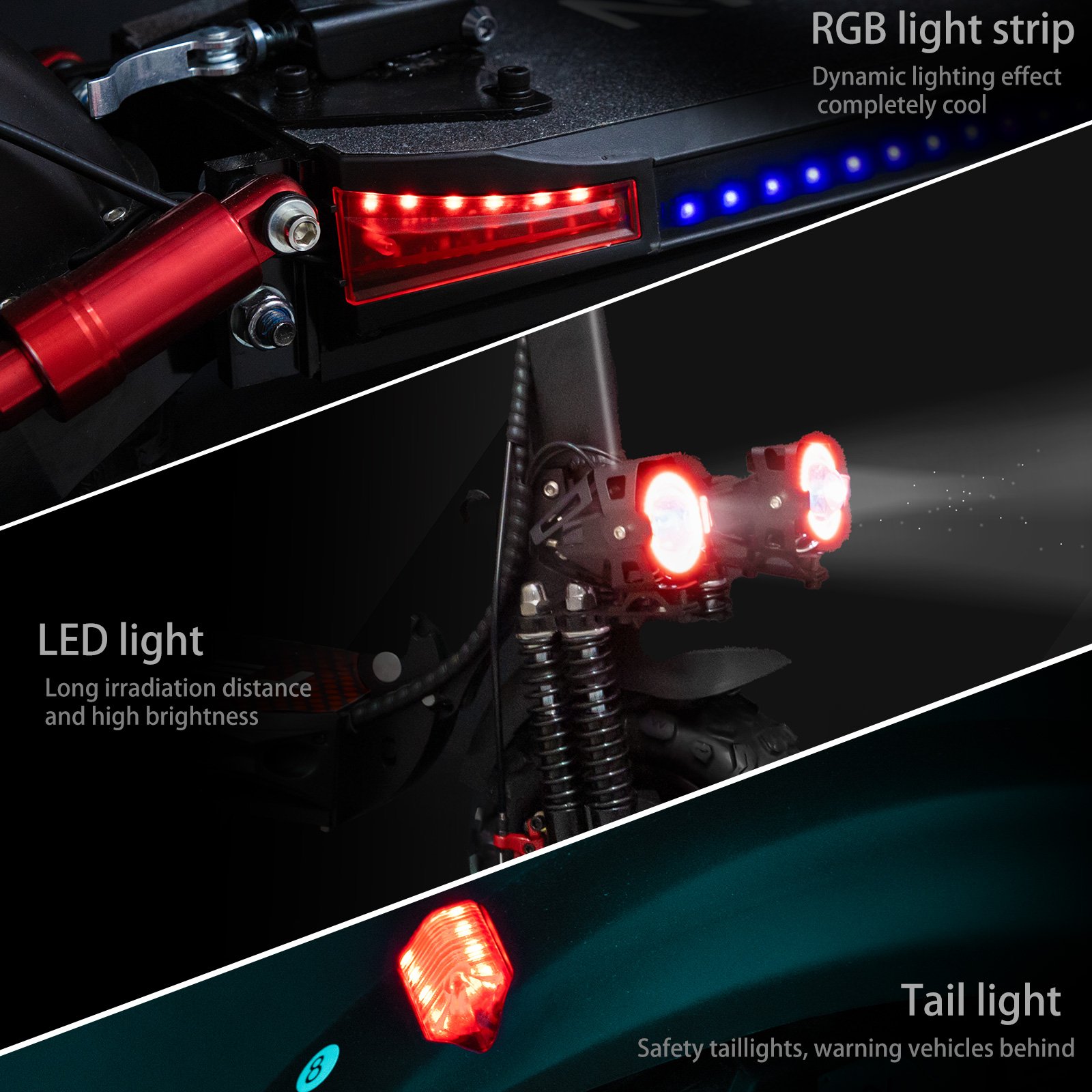 Foldable 1200W 11" off-road tires Electric Scooters e scooter mobility scooter Direct shipping from US warehouse