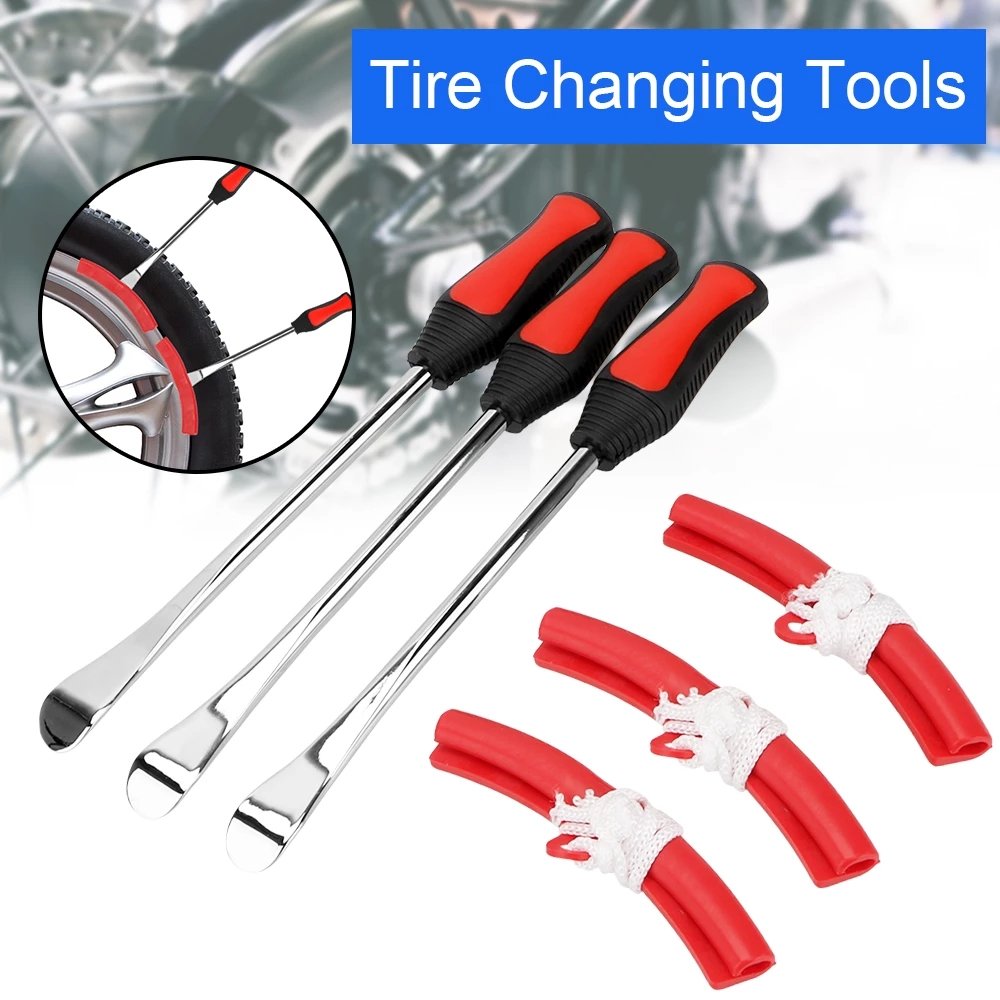 Motorcycle Bicycle Tire Changing Levers Auto Spoon Tire Kit Tools Rim Protector Professional Tire Repair Tool