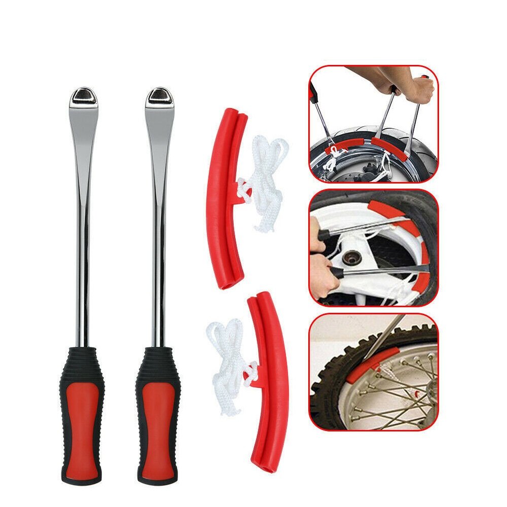 Motorcycle Bicycle Tire Changing Levers Auto Spoon Tire Kit Tools Rim Protector Professional Tire Repair Tool