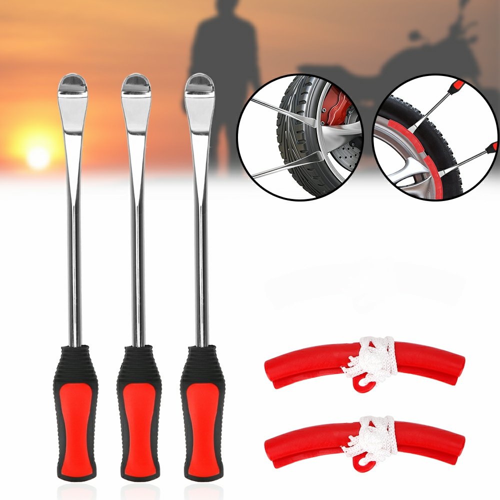 Motorcycle Bicycle Tire Changing Levers Auto Spoon Tire Kit Tools Rim Protector Professional Tire Repair Tool
