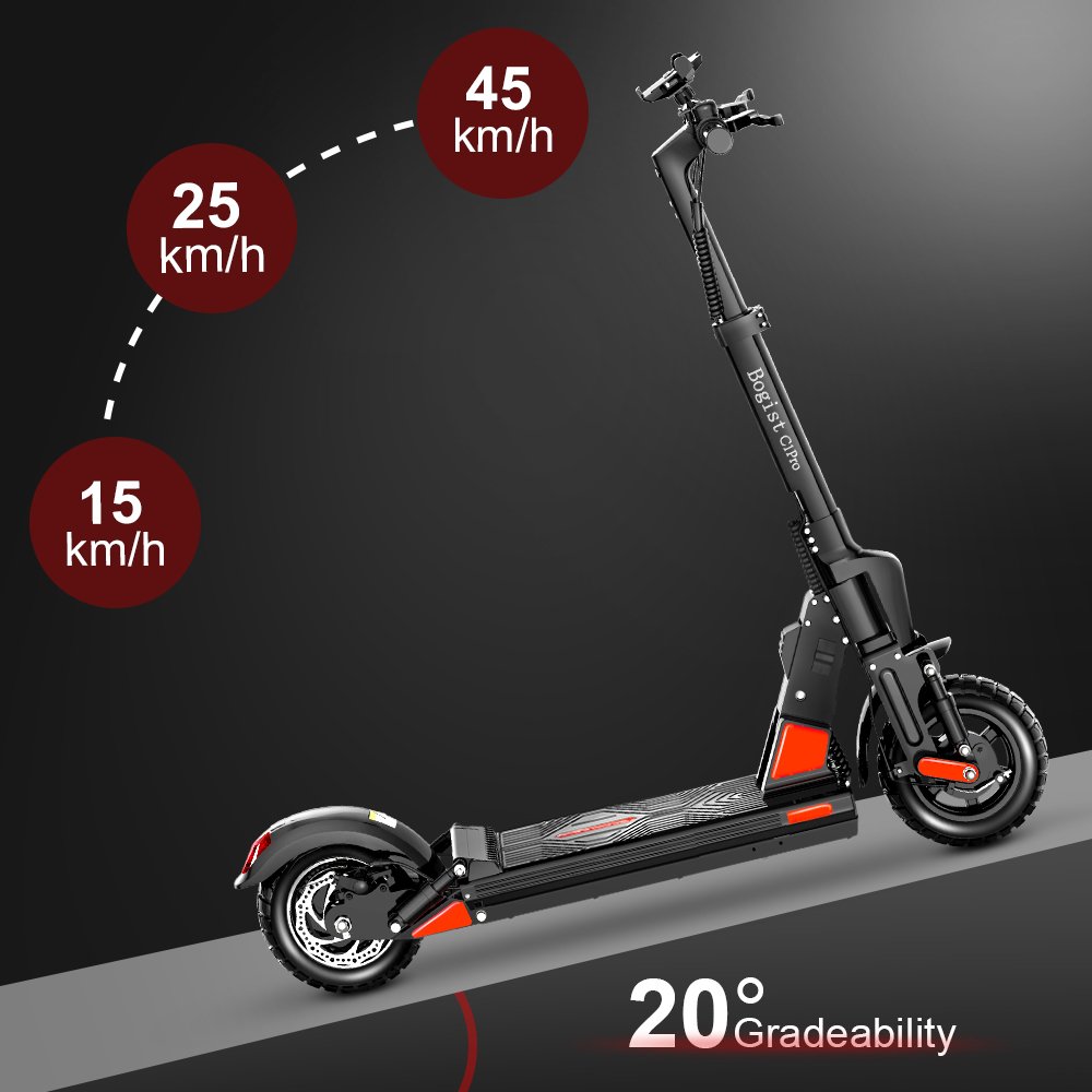 EU USA BOGIST C1 Pro 500W 48V 13An 45km/h Two Wheels Foldable Electric Scooter Adults e scooter with seat