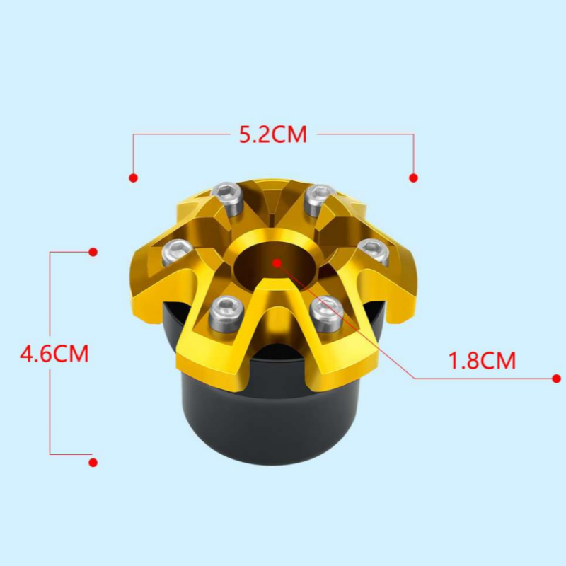 Off road motorcycle anti drop cup aluminum alloy shock absorber cup hexagonal anti drop front fork cup