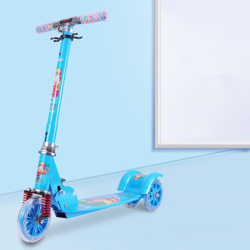 Hot Sale Three Wheel Scooter Big Wheel Shock Absorber Children Scooter Can Lift Folding Wide Board Scooter