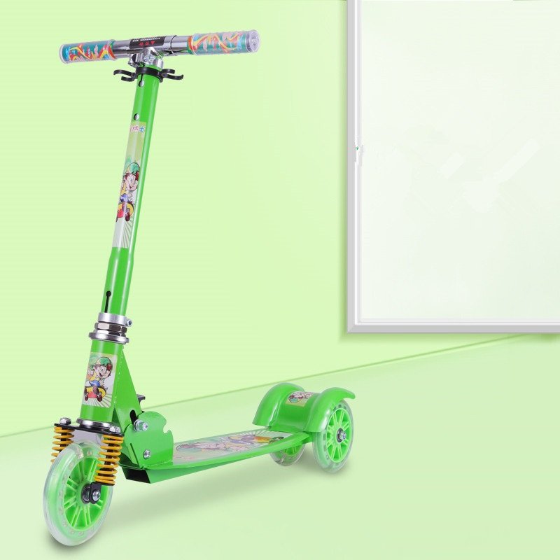Hot Sale Three Wheel Scooter Big Wheel Shock Absorber Children Scooter Can Lift Folding Wide Board Scooter
