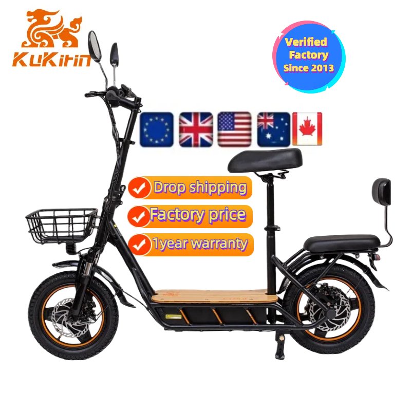 EU STOCK Duty Free KuKirin C1 14 Inch Fat tire Folding Electric scooter 48V 350W 25KM/H Electric scooter outdoor