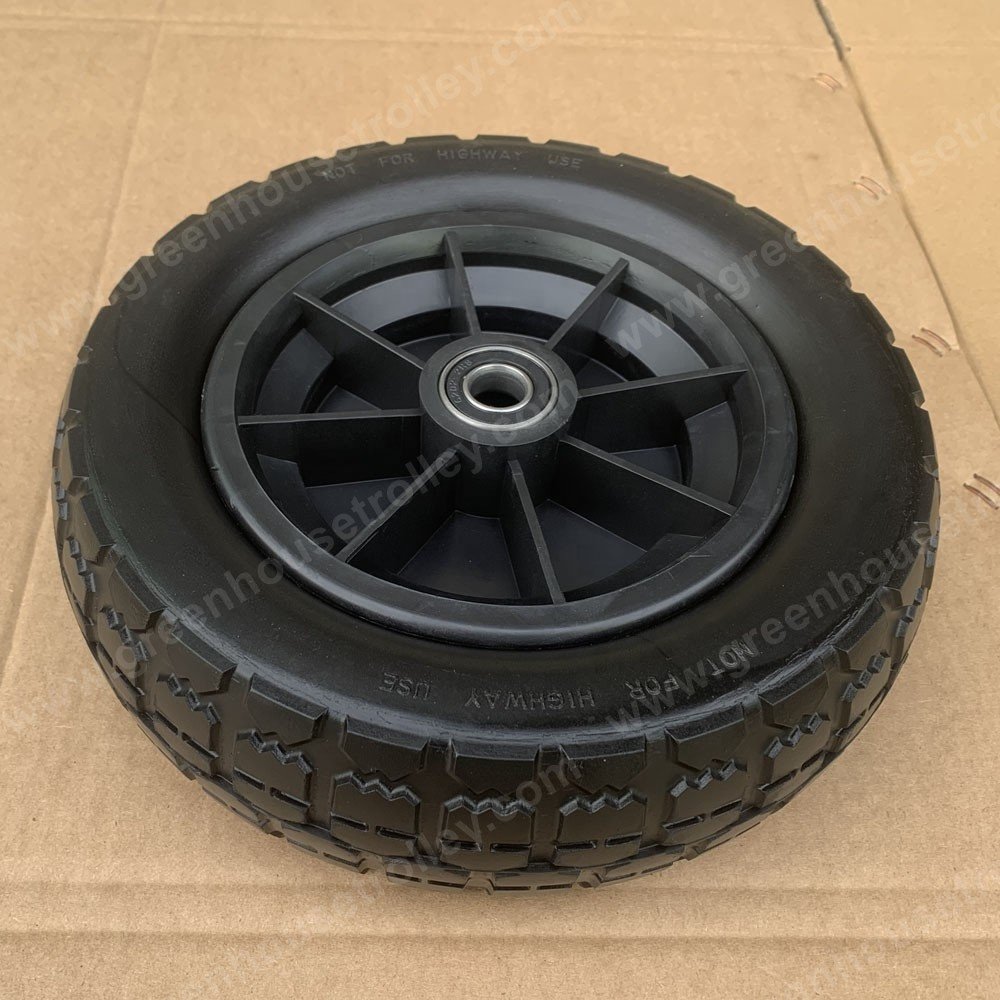 10 inch PU foam wheel 4.10/3.50-4 PU Foam Puncture Proof Solid Rubber Tire Wheel for hand trucks