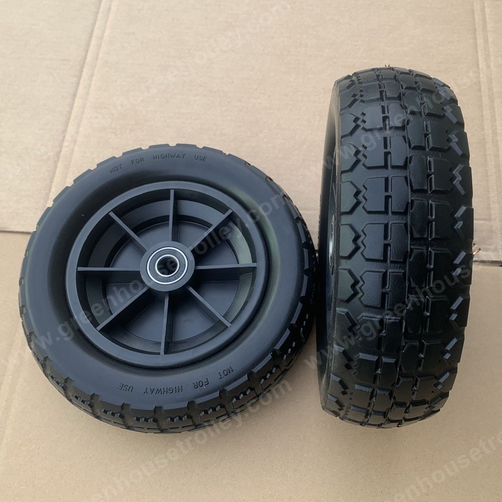 10 inch PU foam wheel 4.10/3.50-4 PU Foam Puncture Proof Solid Rubber Tire Wheel for hand trucks