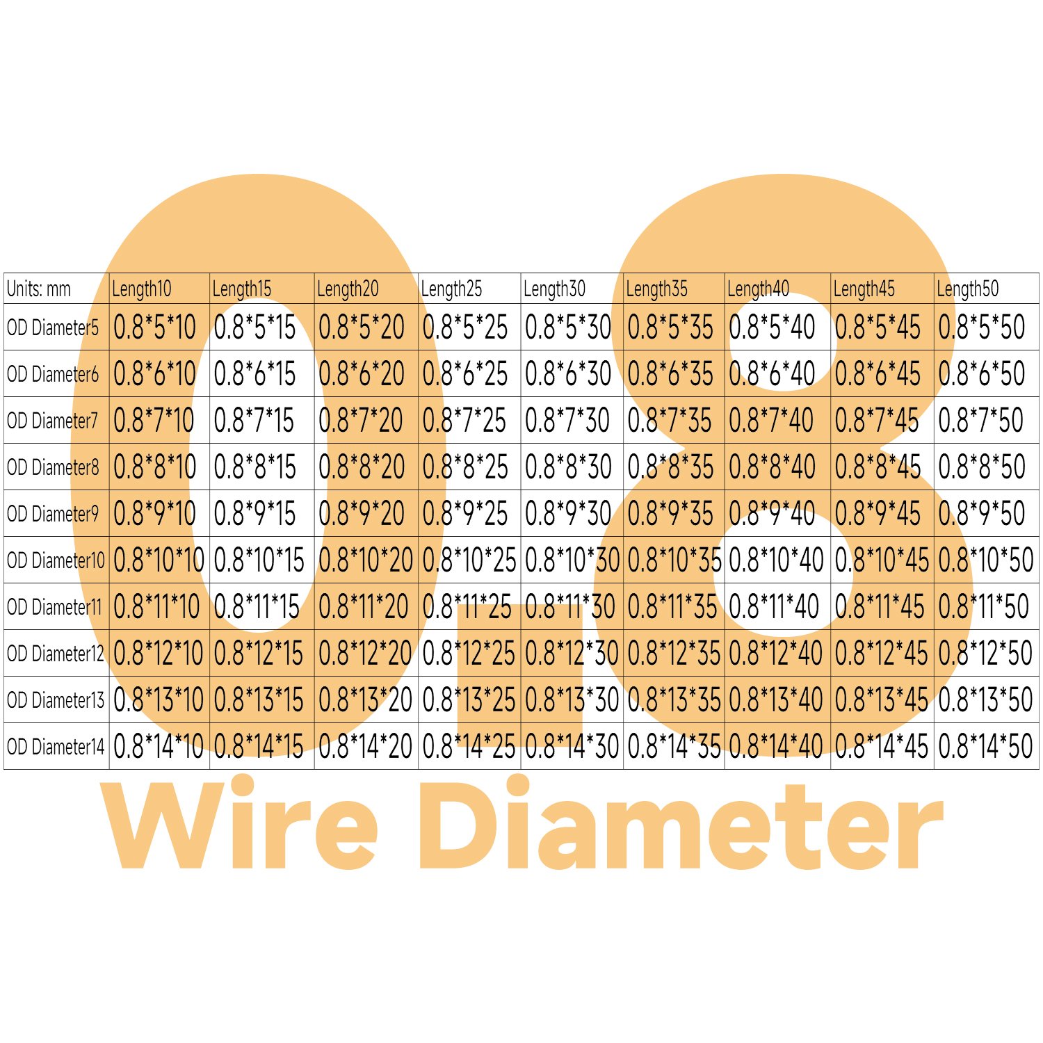 65 Carbon Steel 0.8MM WD Small Assorted Lighting Extension Spring Spiral Electric Scooter Part Compressed Spring