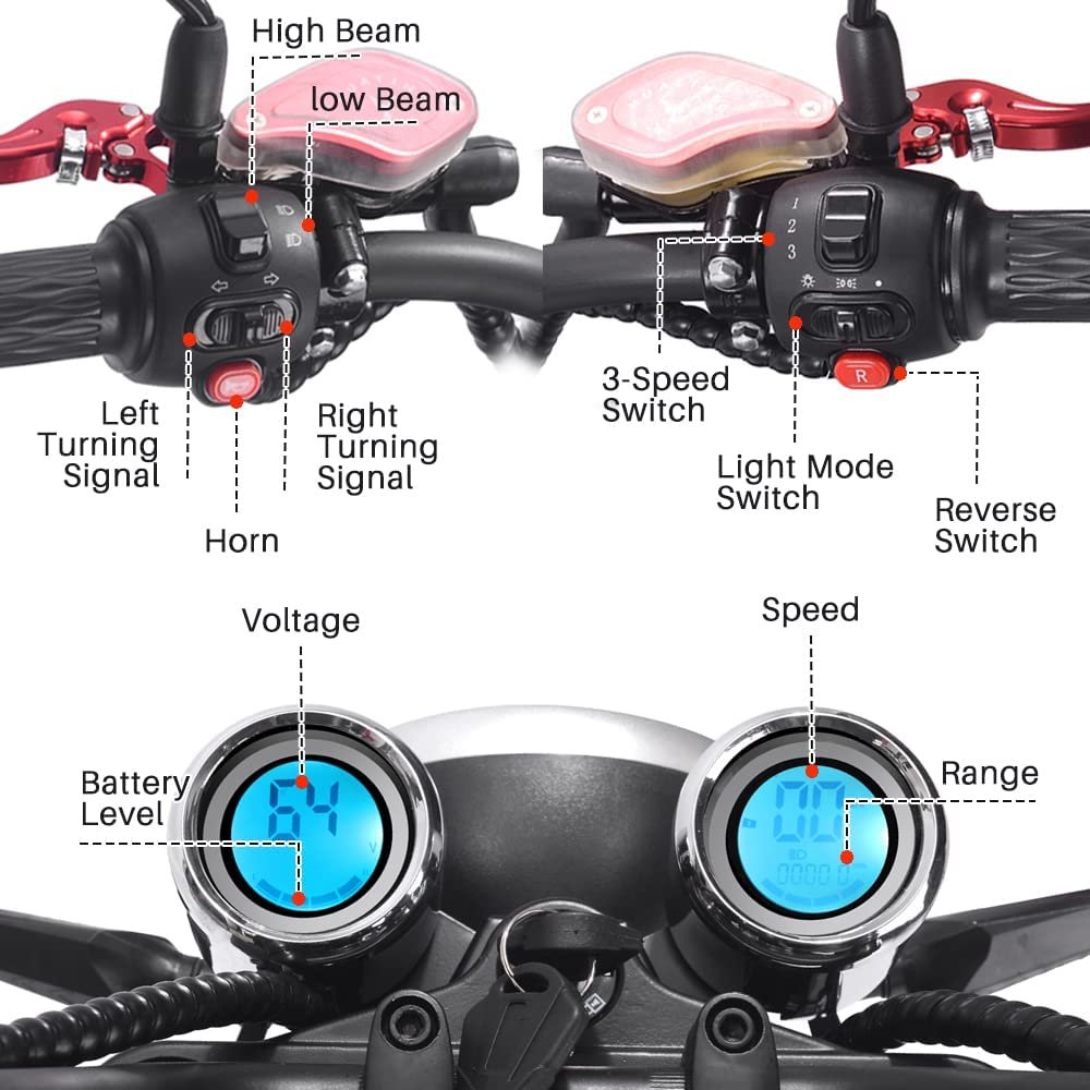 USA Warehouse Factory Price 60V 6-8h 2500W beagle fat tire electric scooter