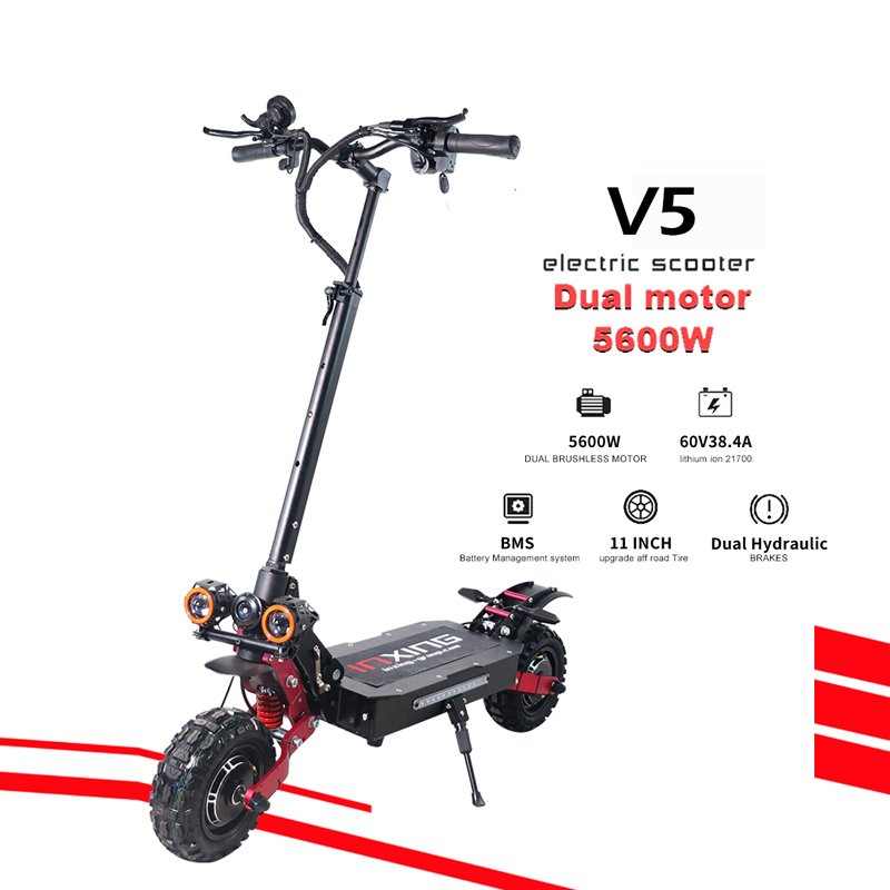 11-inch Hollow Rod Dual Drive Motor 5600w Powerful Electric Scooter