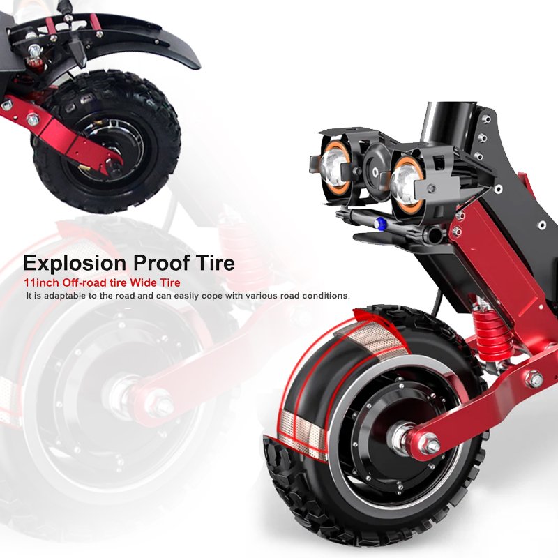 11-inch Hollow Rod Dual Drive Motor 5600w Powerful Electric Scooter