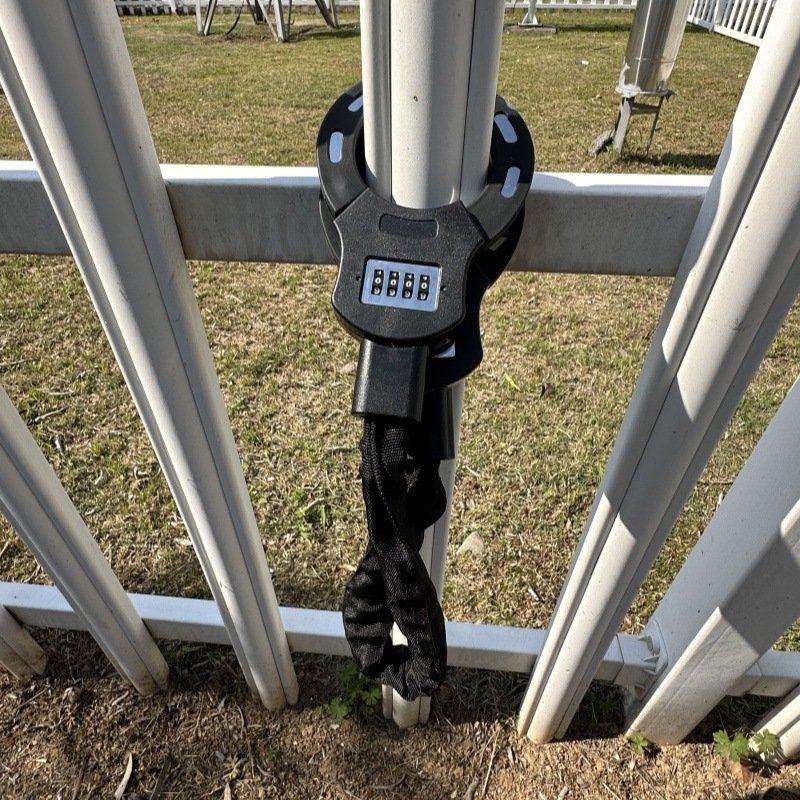 4 Digit Combination Chain Lock Anti Theft Security E-BIKE Motorcycle Bike E Scooter Handcuff Lock for e-scooter with 4l bag