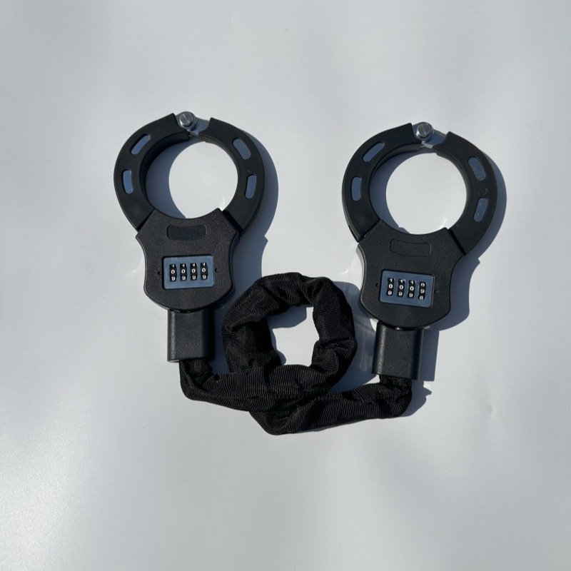 4 Digit Combination Chain Lock Anti Theft Security E-BIKE Motorcycle Bike E Scooter Handcuff Lock for e-scooter with 4l bag