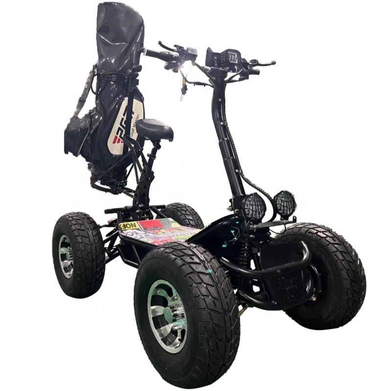 Unisex 8000W Off-Road Electric Scooter Popular 60V 50Ah Foldable ATV for Adults Four-Wheel Scooter with Optional Seat