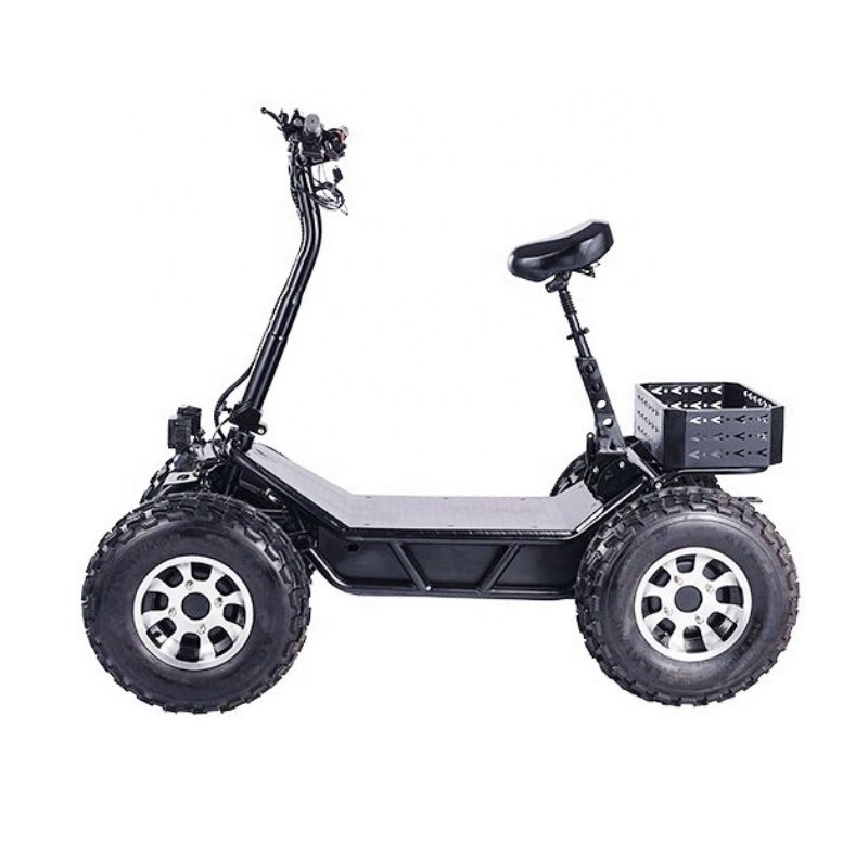 Unisex 8000W Off-Road Electric Scooter Popular 60V 50Ah Foldable ATV for Adults Four-Wheel Scooter with Optional Seat