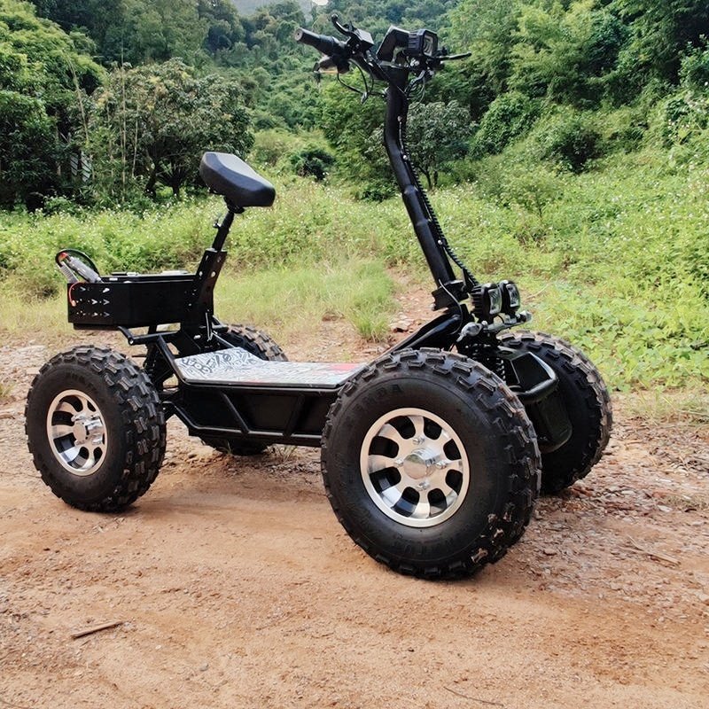 Unisex 8000W Off-Road Electric Scooter Popular 60V 50Ah Foldable ATV for Adults Four-Wheel Scooter with Optional Seat