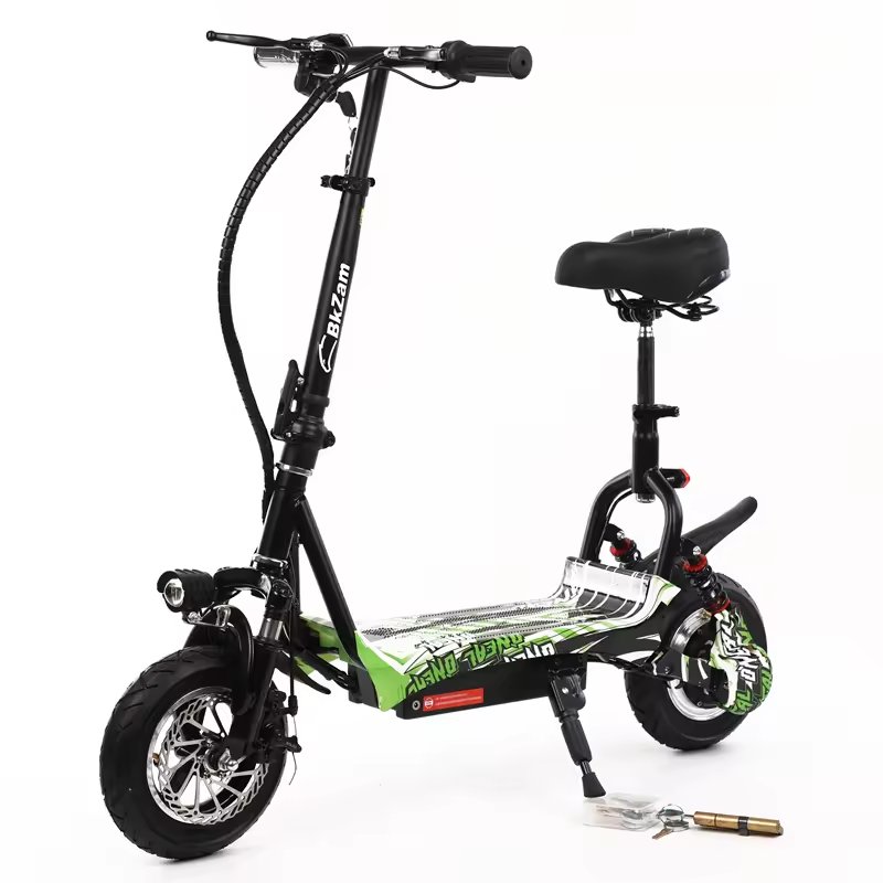 OEM services adult electric scooters 10inch rubber tyre wide seat powerful LED headlight 2 wheel fast folding electric e scooter