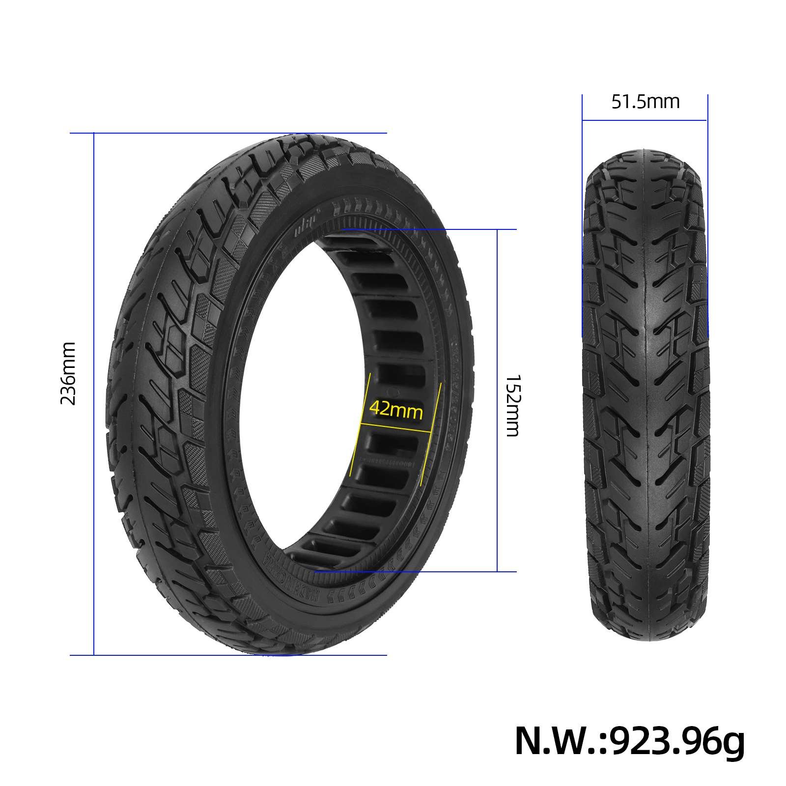 Eu Stock Ulip 250*54 Off-Road Solid 10 Inch Tire for Xiaomi 4 Electric Scooter Xiaomi 4 and F20F25F30F40 Tire Wheel Tyre Parts