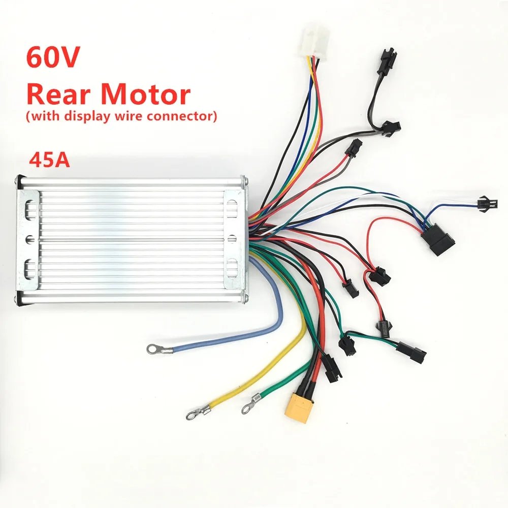 ZB Brand 60V 45A Sine Wave Controller for Dual Motor 6000W Electric Scooter Front and Rear Drive Controller