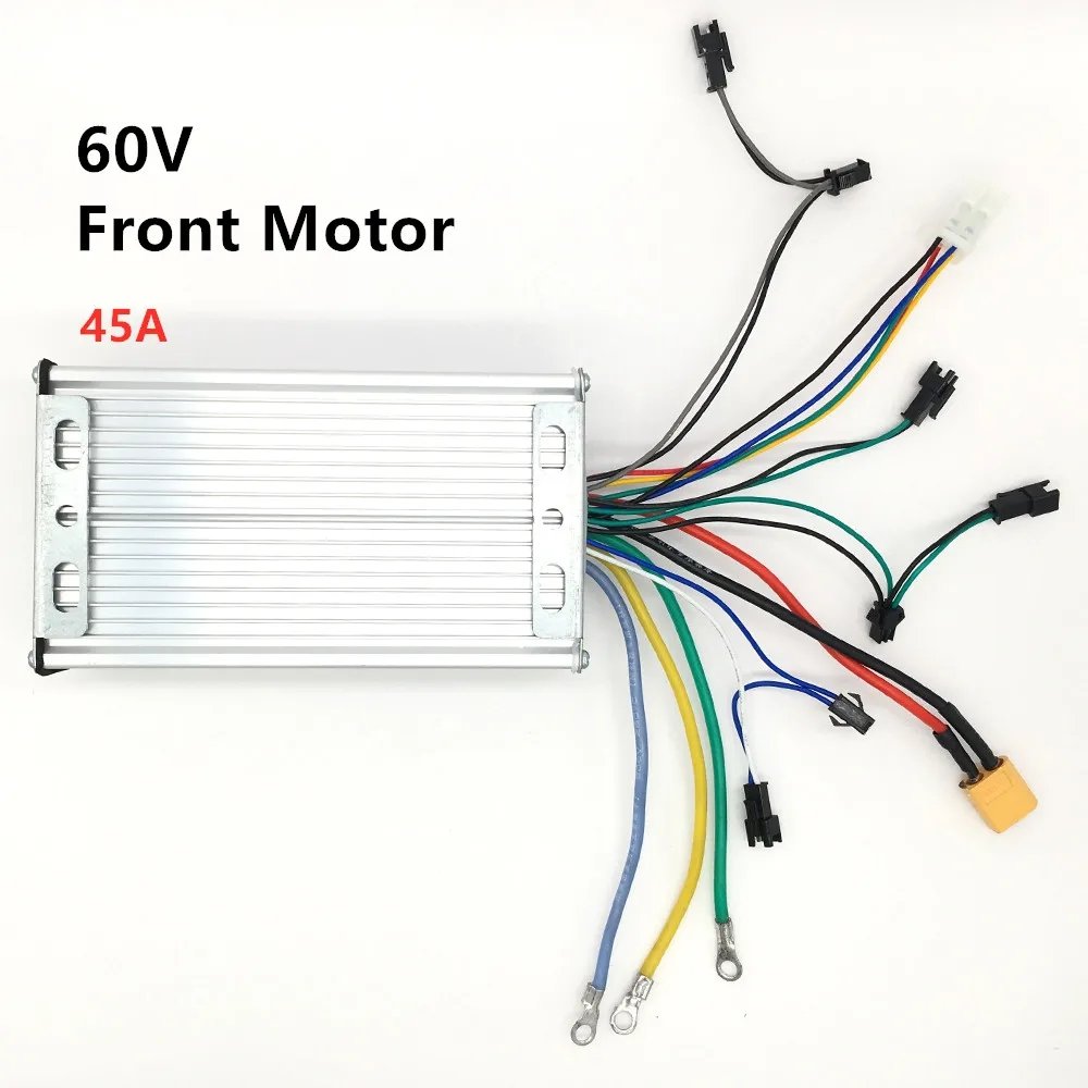 ZB Brand 60V 45A Sine Wave Controller for Dual Motor 6000W Electric Scooter Front and Rear Drive Controller