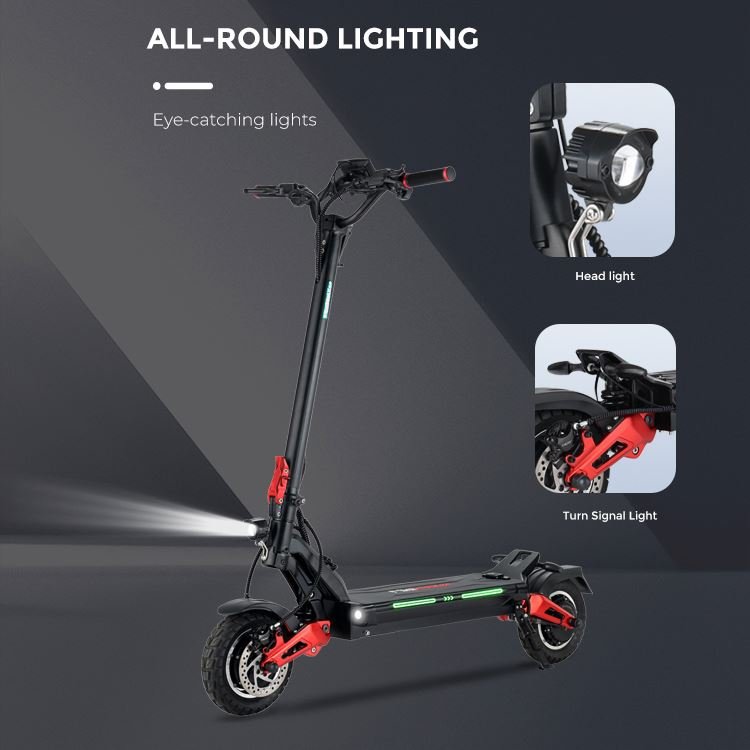 EU US AU warehouse off road powerful double motor 2400W lithium battery folding electric scooter