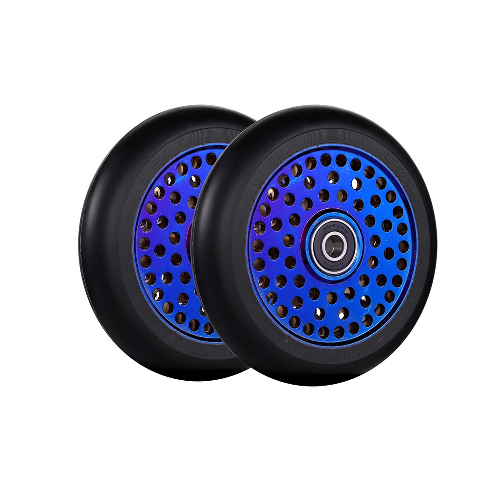 Huoli Wholesale 88A PU Honey Core Hollow Metal 110mm Wheels Pro Stunt Trick Scooter Parts for Kick Scooters and Kids' Scooters