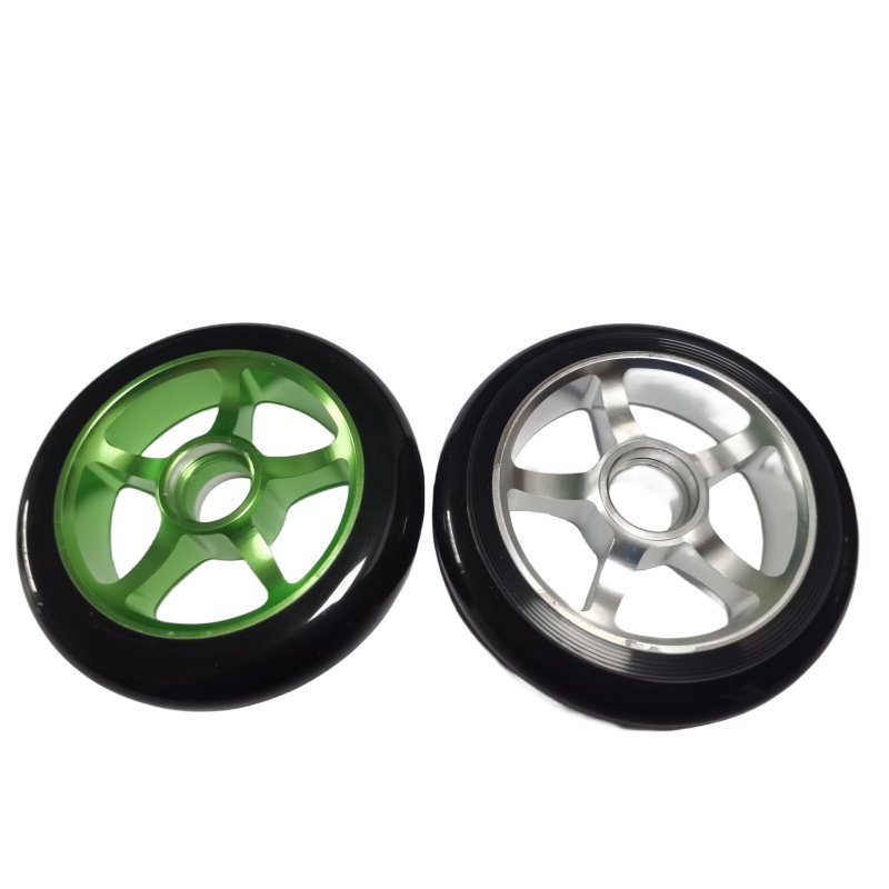 Aluminum Skateboard Parts PU 100mm,110mm,125mm Casting Scooter Wheels for Stunt Scooter 4 Wheel Inline Skates Electric Scooters