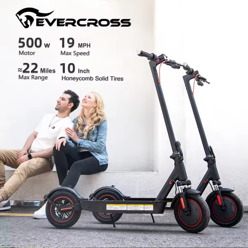 EU STOCK 2024 new arrivals EVERCROSS EV10K Pro 45km/ h 500W 48v lowest price adult electric scooter for Drop shipping