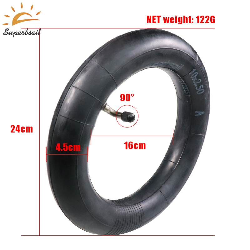 EU warehouse 10*2.5 Inner Tube for Zero 10X KuGoo M4/M4 pro Electric Scooter Inner tube Camera for 10 Inch Tire 90 degree
