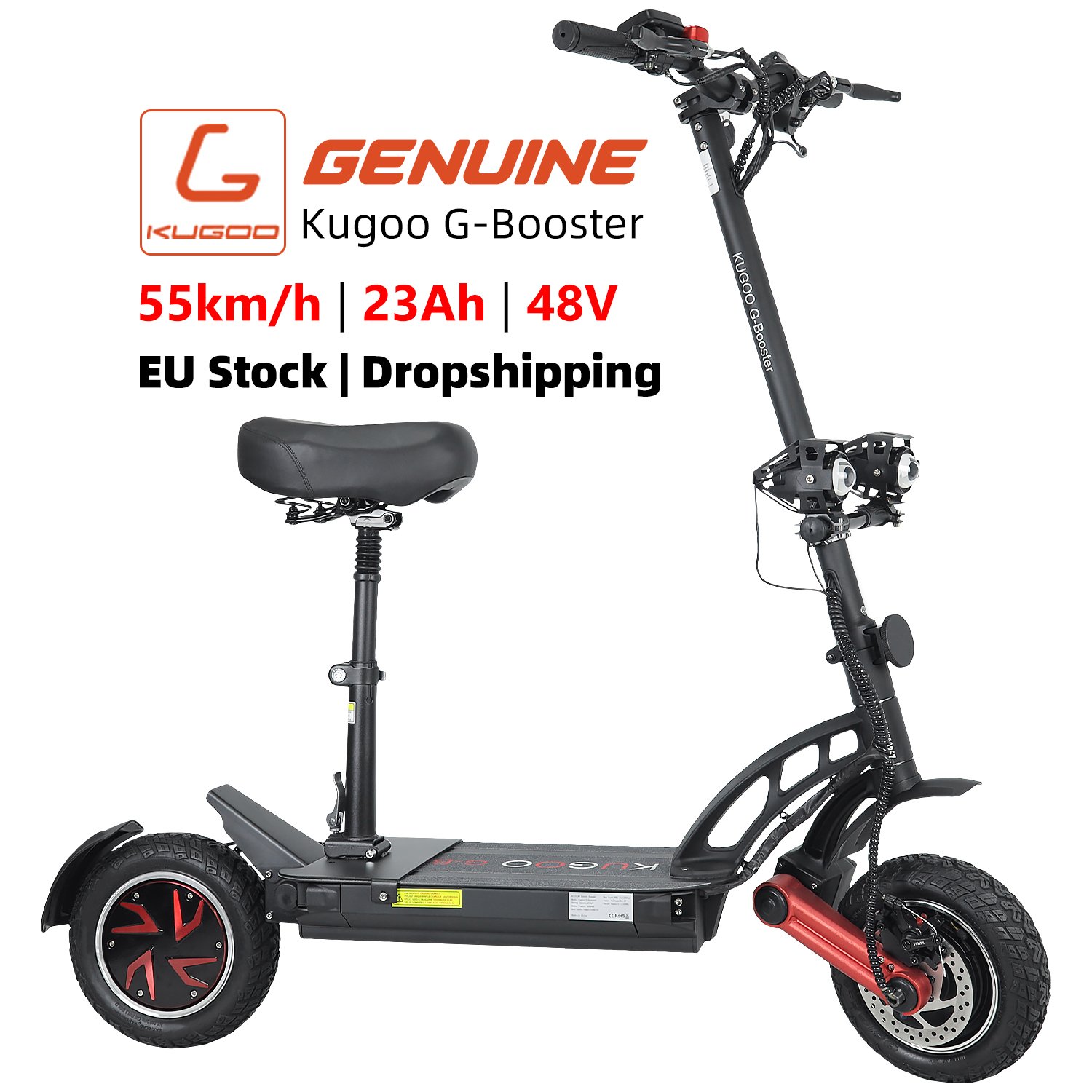 KUGOO G BOOSTER 1600W Electric Scooters Dual Motor Electronic Scooter 10 Inch Big Wheel New Folding Electric Scooter