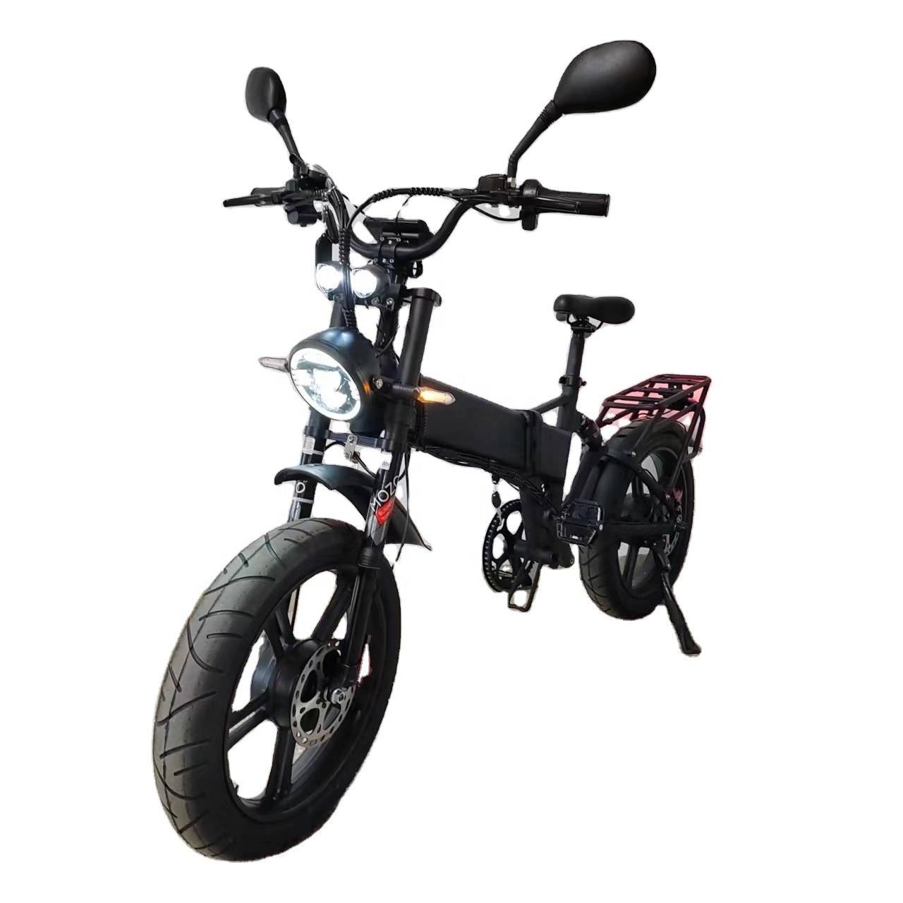 Folding Electric Bike 2000W Dual Motor 52v21Ah Hydraulic Brake Full Suspension Fat Tire 70-75 Kmh Fast Electric City Bike