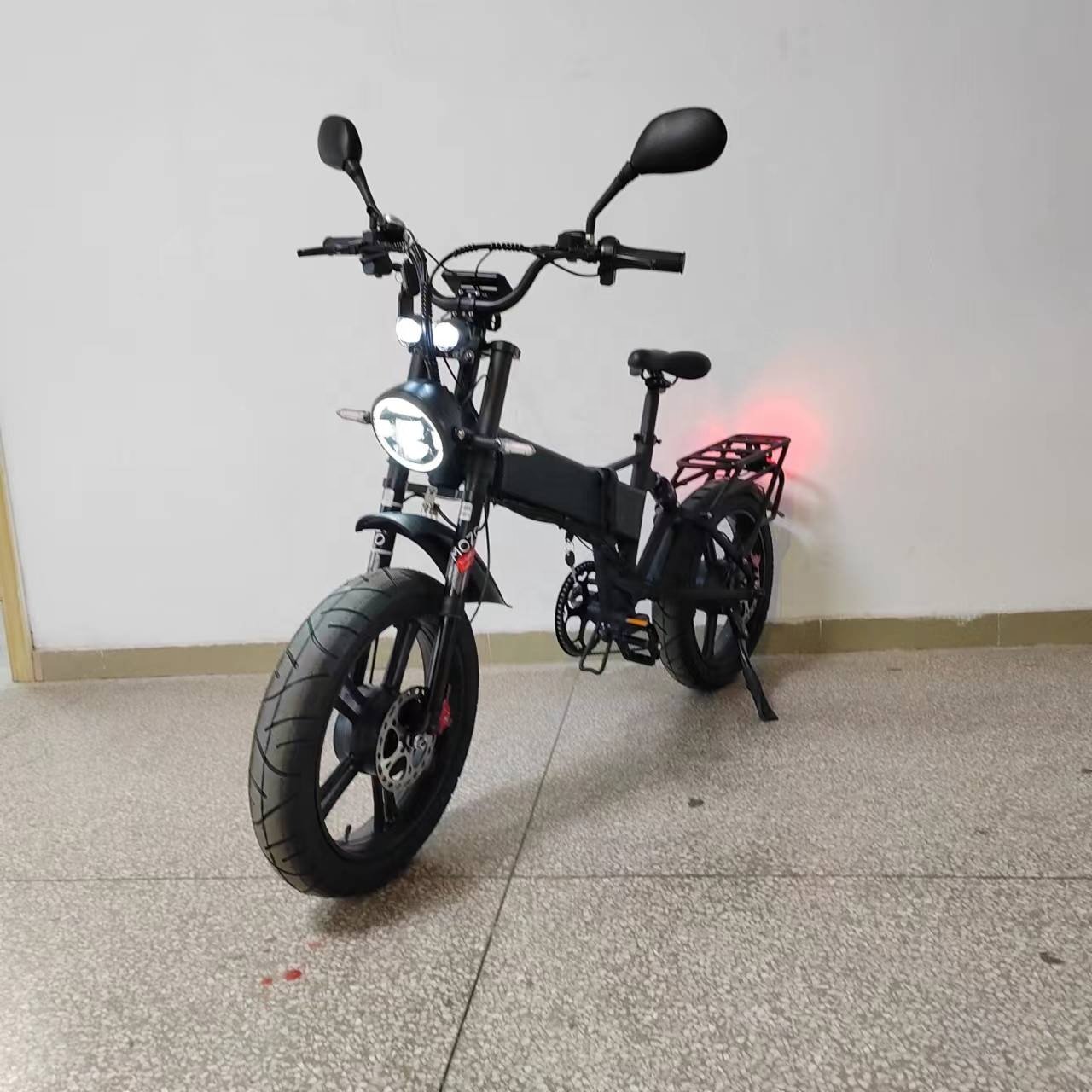 Folding Electric Bike 2000W Dual Motor 52v21Ah Hydraulic Brake Full Suspension Fat Tire 70-75 Kmh Fast Electric City Bike