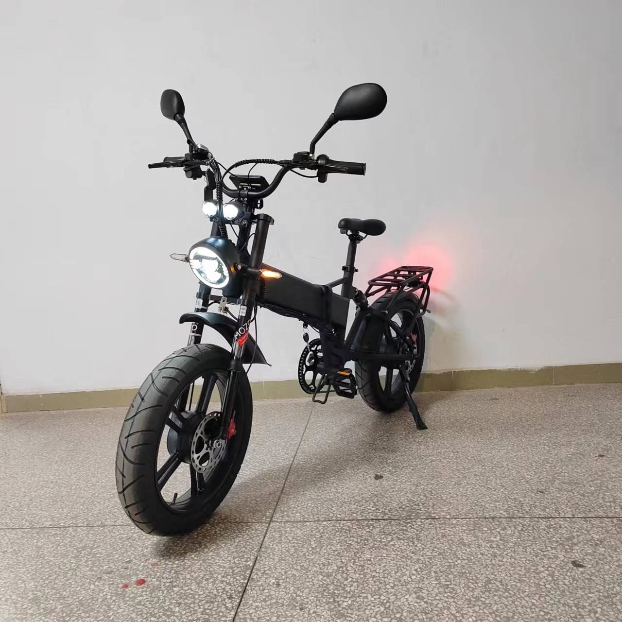 Folding Electric Bike 2000W Dual Motor 52v21Ah Hydraulic Brake Full Suspension Fat Tire 70-75 Kmh Fast Electric City Bike