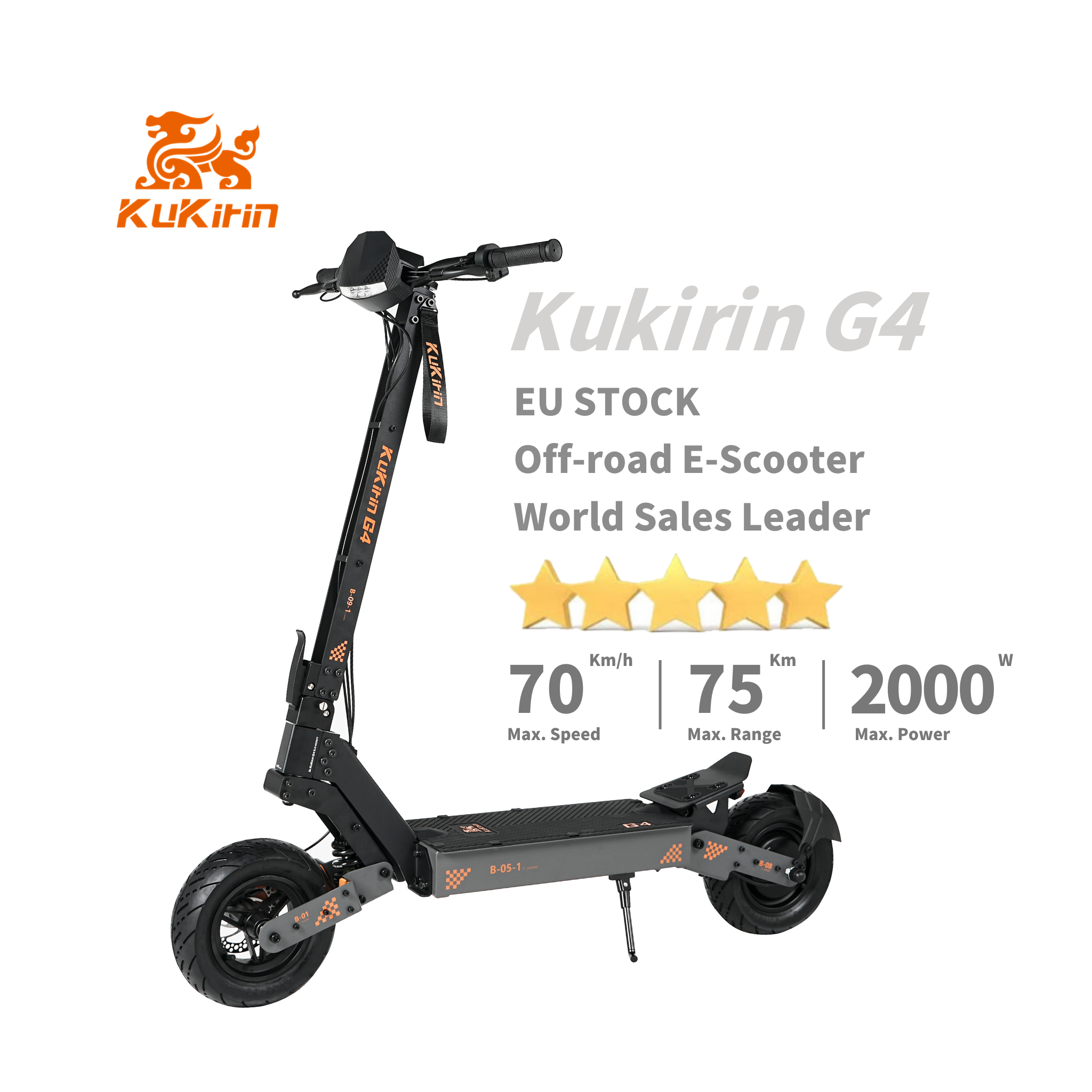 EU STOCK KUKIRIN G4 Electric Scooter Foldable 11 Inch fat Tire 60V 70km/h Two wheels scooter