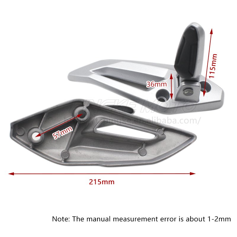 Motorcycle front footrest assembly aluminum alloy triangle bracket pedal decorative retrofit accessories