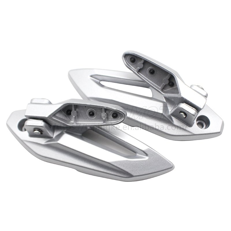 Motorcycle front footrest assembly aluminum alloy triangle bracket pedal decorative retrofit accessories