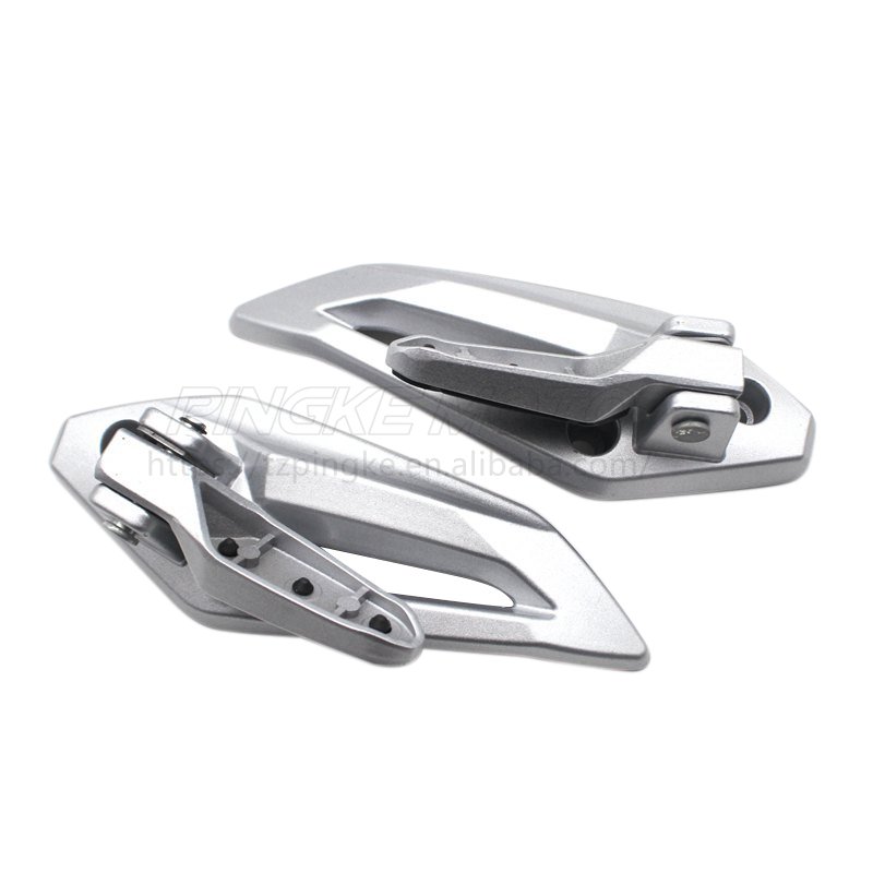 Motorcycle front footrest assembly aluminum alloy triangle bracket pedal decorative retrofit accessories